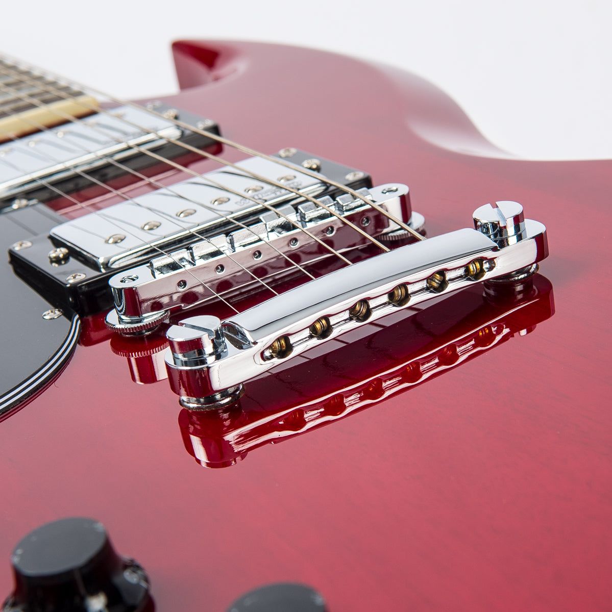 Vintage VS6 Lhand Guitar-Cherry Red