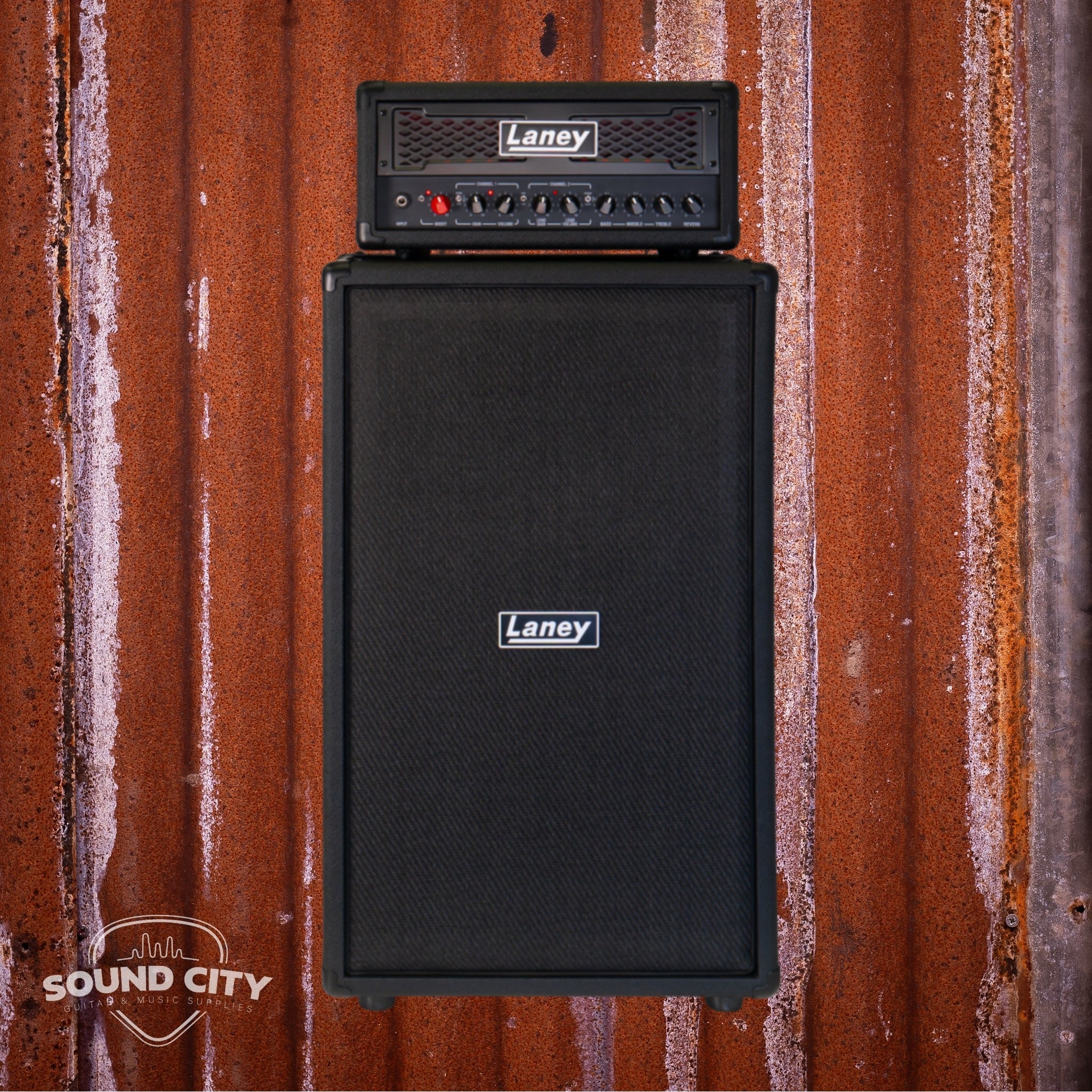 Laney IRF-DUALRIG212 Ironheart Foundry Dualrig head + cabinet 2x12 inch 60W