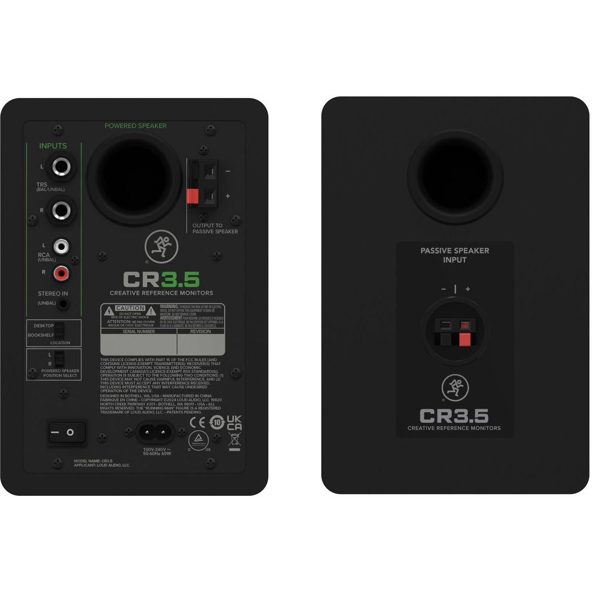 Mackie 3.5 Powered Studio Monitors w/ Tone Control And Bluetoothâ
