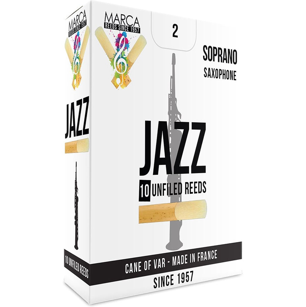 MARCA Reed Saxophone Soprano Jazz - Unfiled 2 - PK Of 10