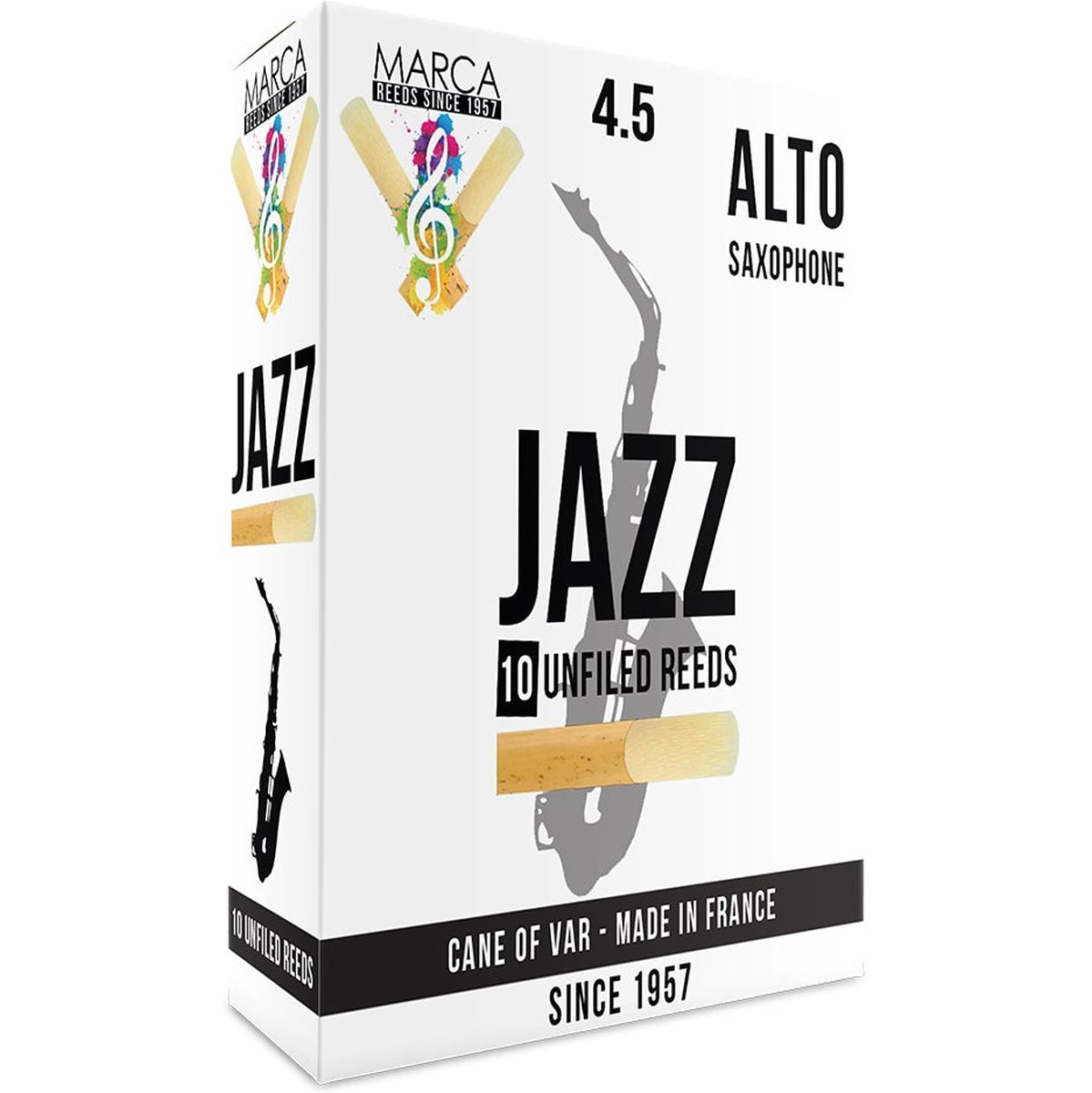 MARCA Reed Saxophone Alto Jazz - Unfiled 4.5 - PK Of 10