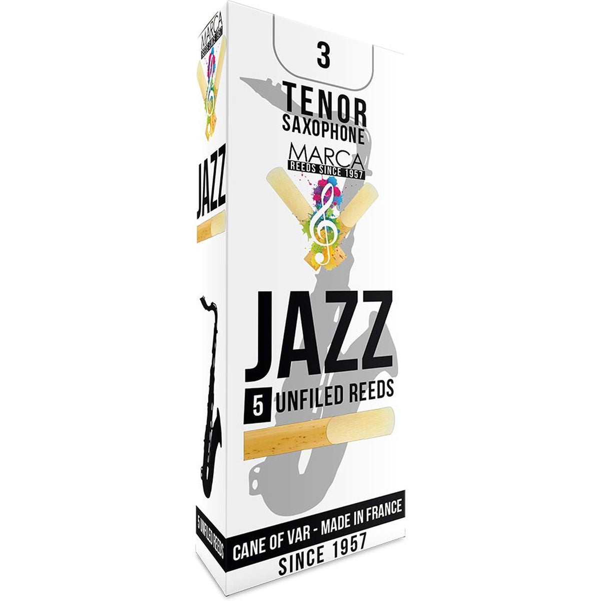 MARCA Reed Saxophone Tenor Jazz - Unfiled 3 - PK Of 5