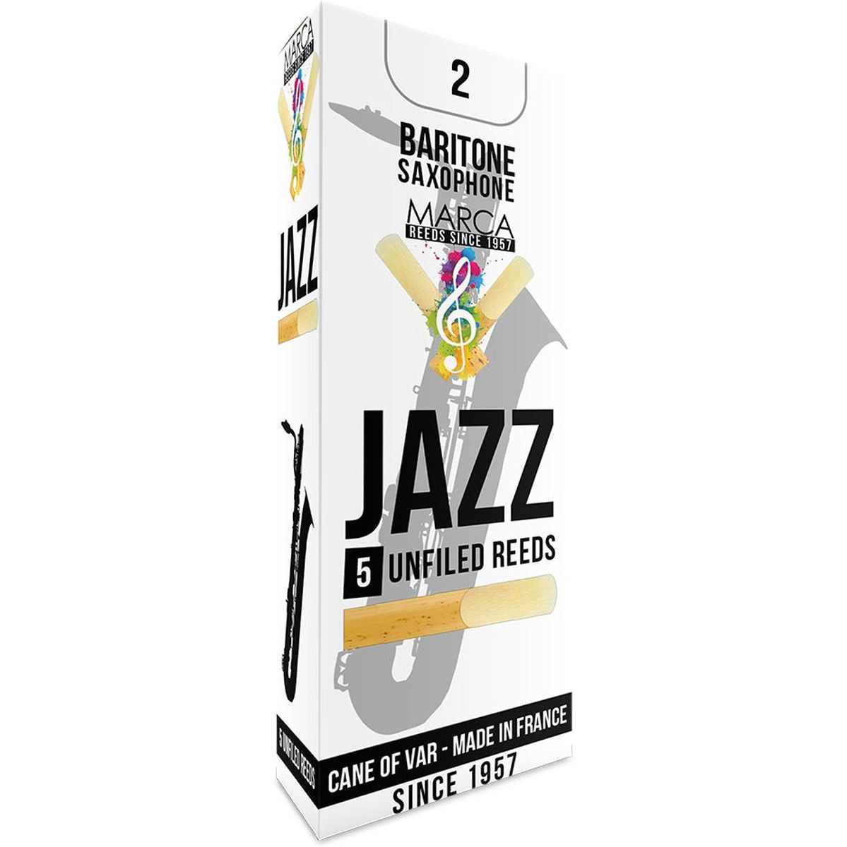 MARCA Reed Saxophone Bartione Jazz - Unfiled 2 - PK Of 5
