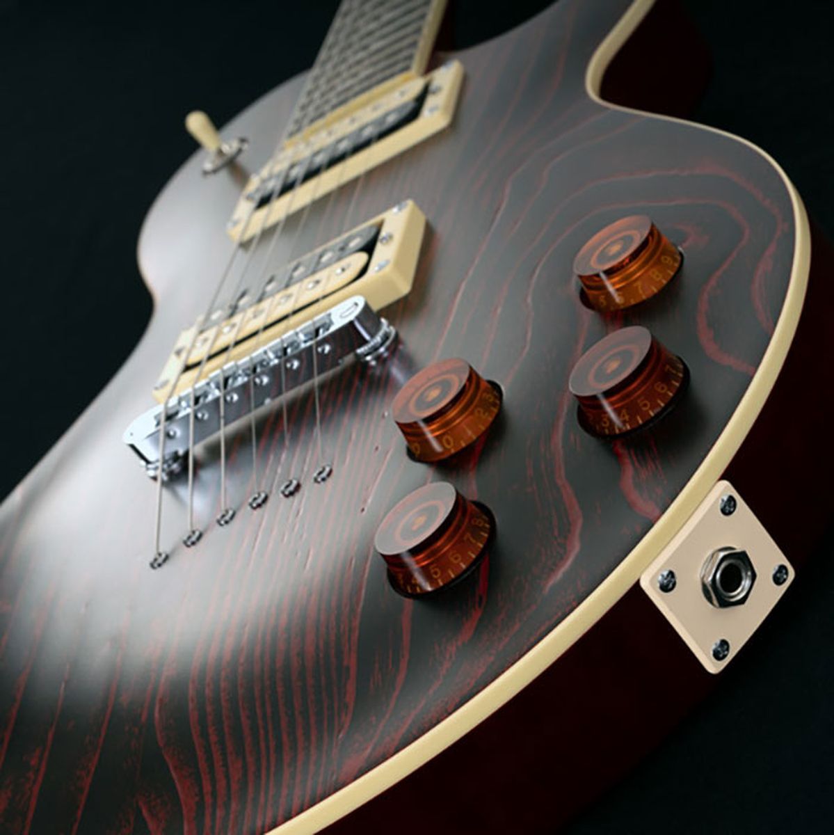 Michael Kelly Ele Gtr Patriot Decree Open Pore Trans Red EbonyFB
