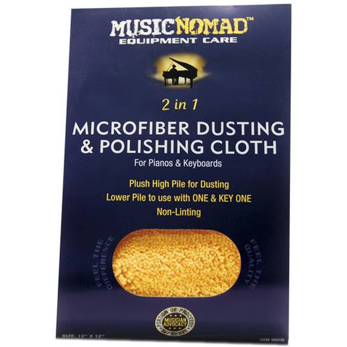 MusicNomad Microfiber Cloth For Pianos &amp; Keyboards - MN230