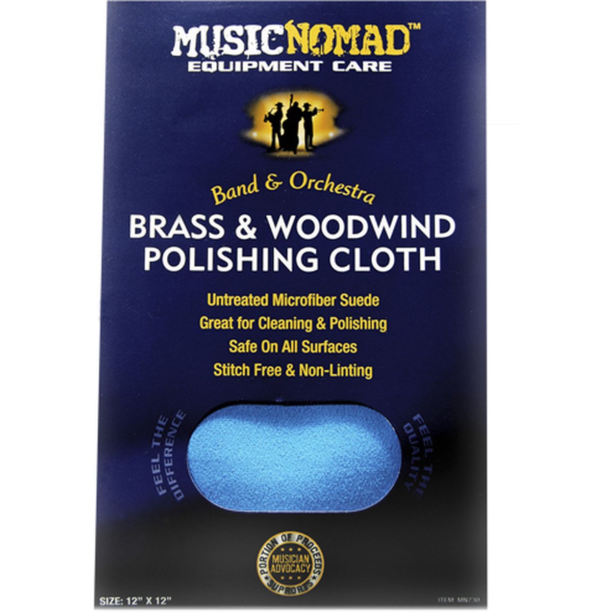 MusicNomad Brass &amp; Woodwind Microfiber Cloth - MN730