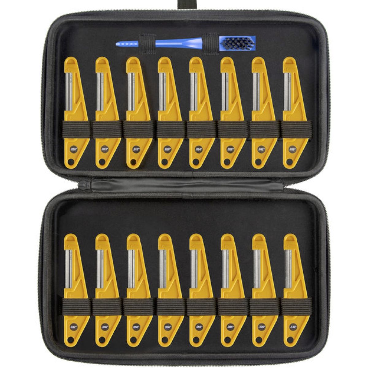 MusicNomad Diamond Coated Nut File Shop Set 16 PC w/ New Storage Case &amp; Brush