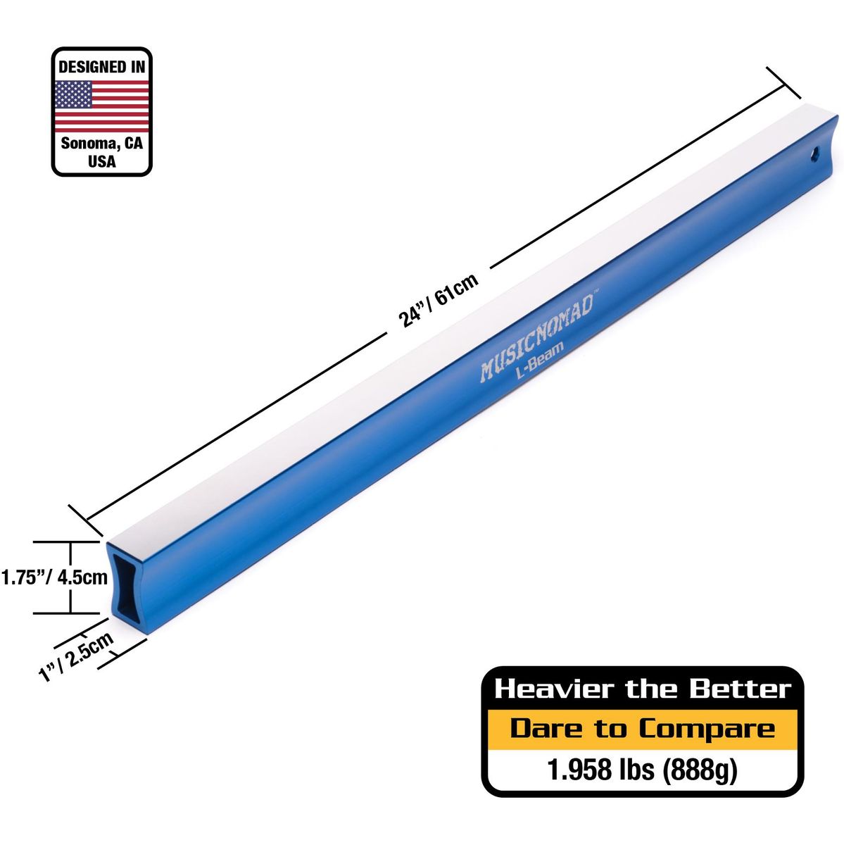 MusicNomad Fret Leveler - Leveling (L-Beam) 24
