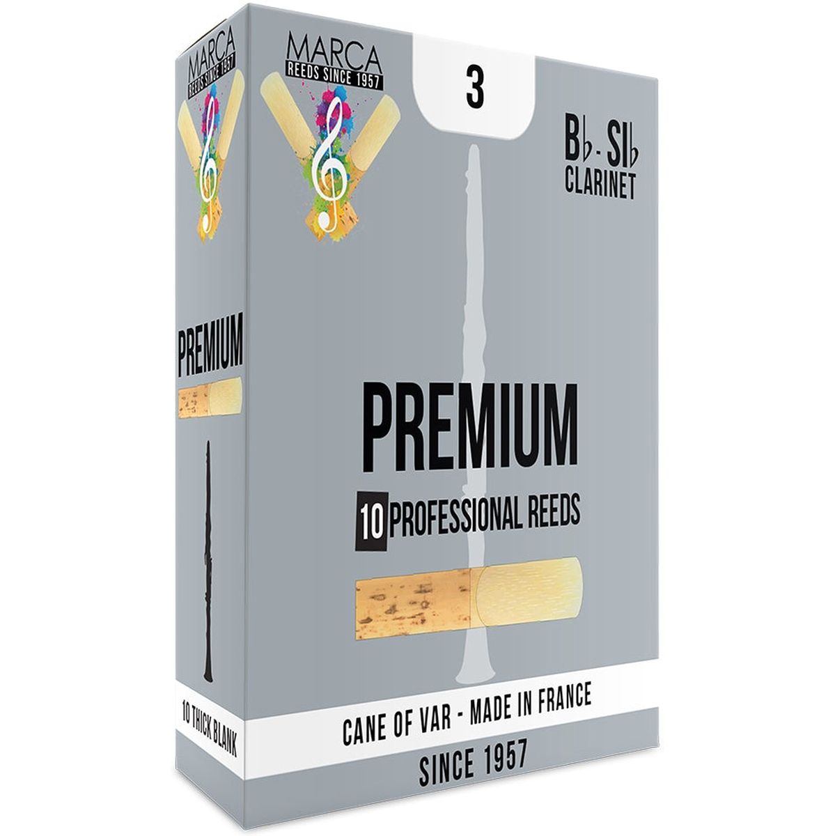 MARCA Reed Clarinet BB Premium 3 - PK Of 10