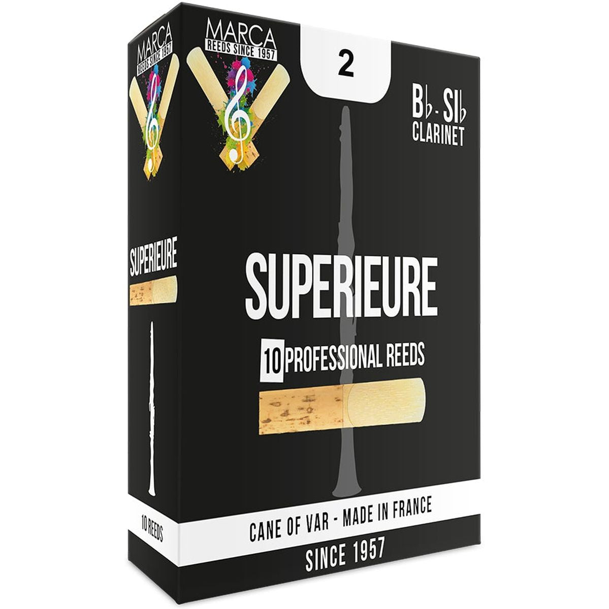 MARCA Reed Clarinet Sib Superieure Cut 2 - PK Of 10