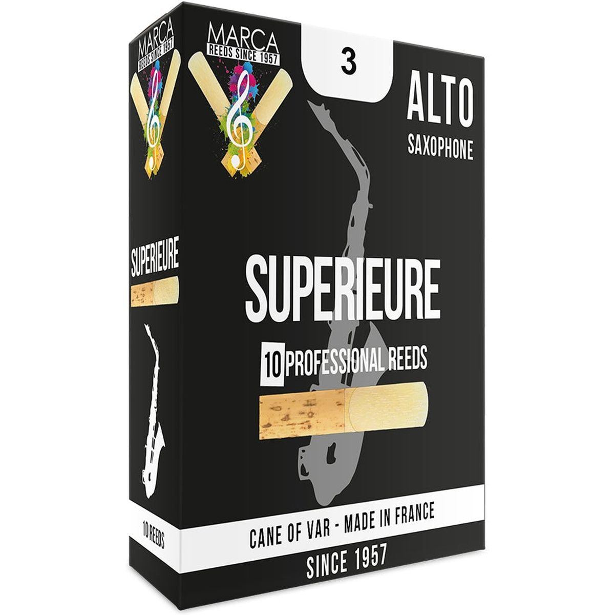 MARCA Reed Saxophone Alto Superieure 3 - PK Of 10