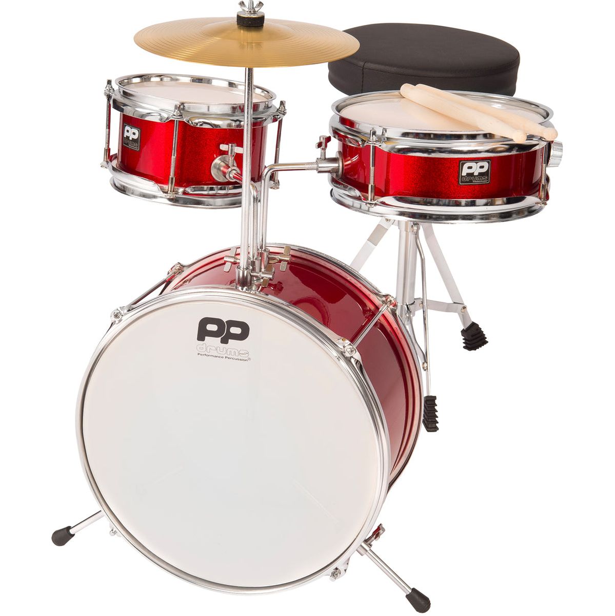 PP Junior 3PC Drum Kit Red