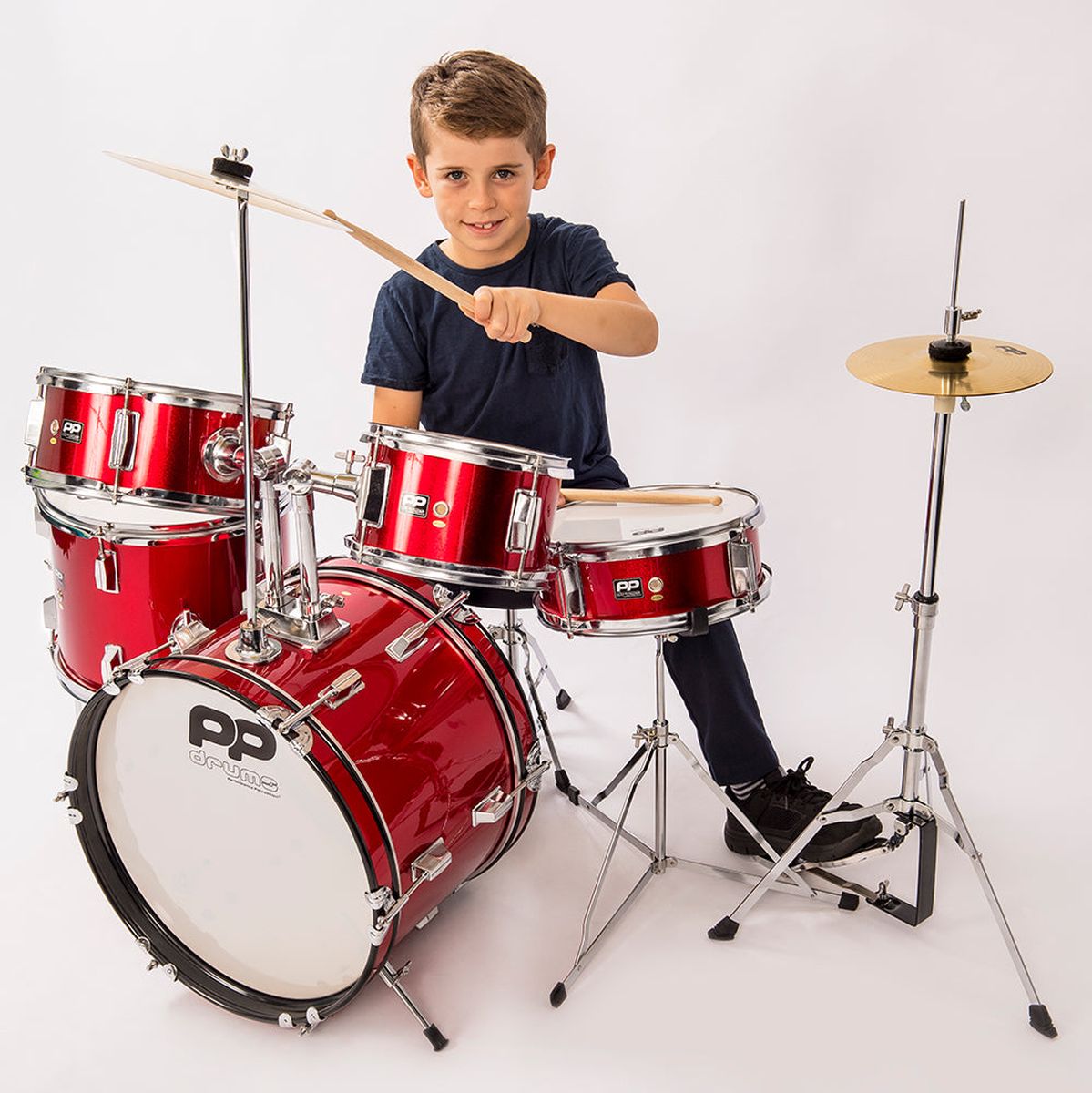 PP 5PC Junior Drum Kit-Red