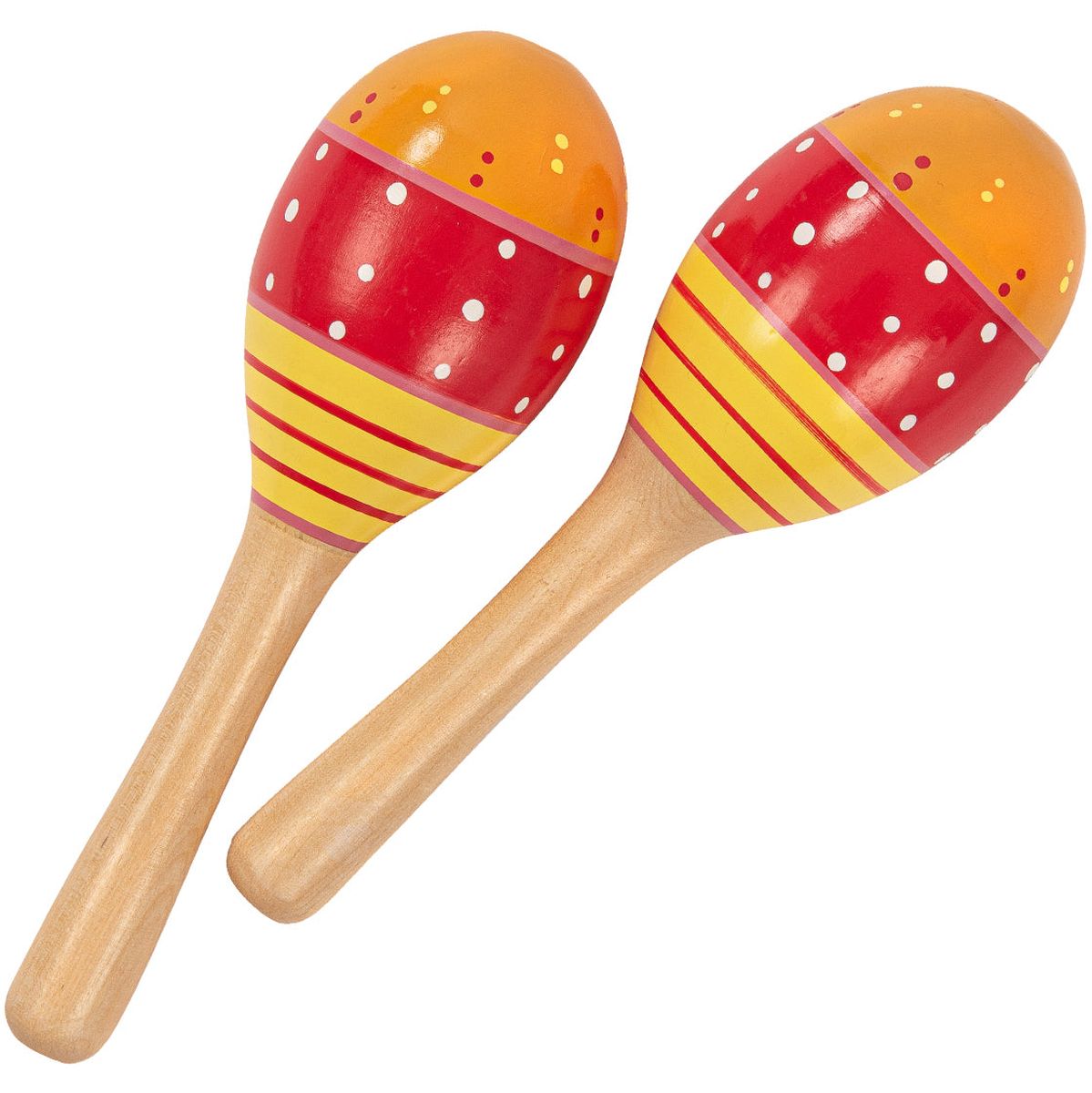 PP Early Years Wooden Maracas - Redyellow