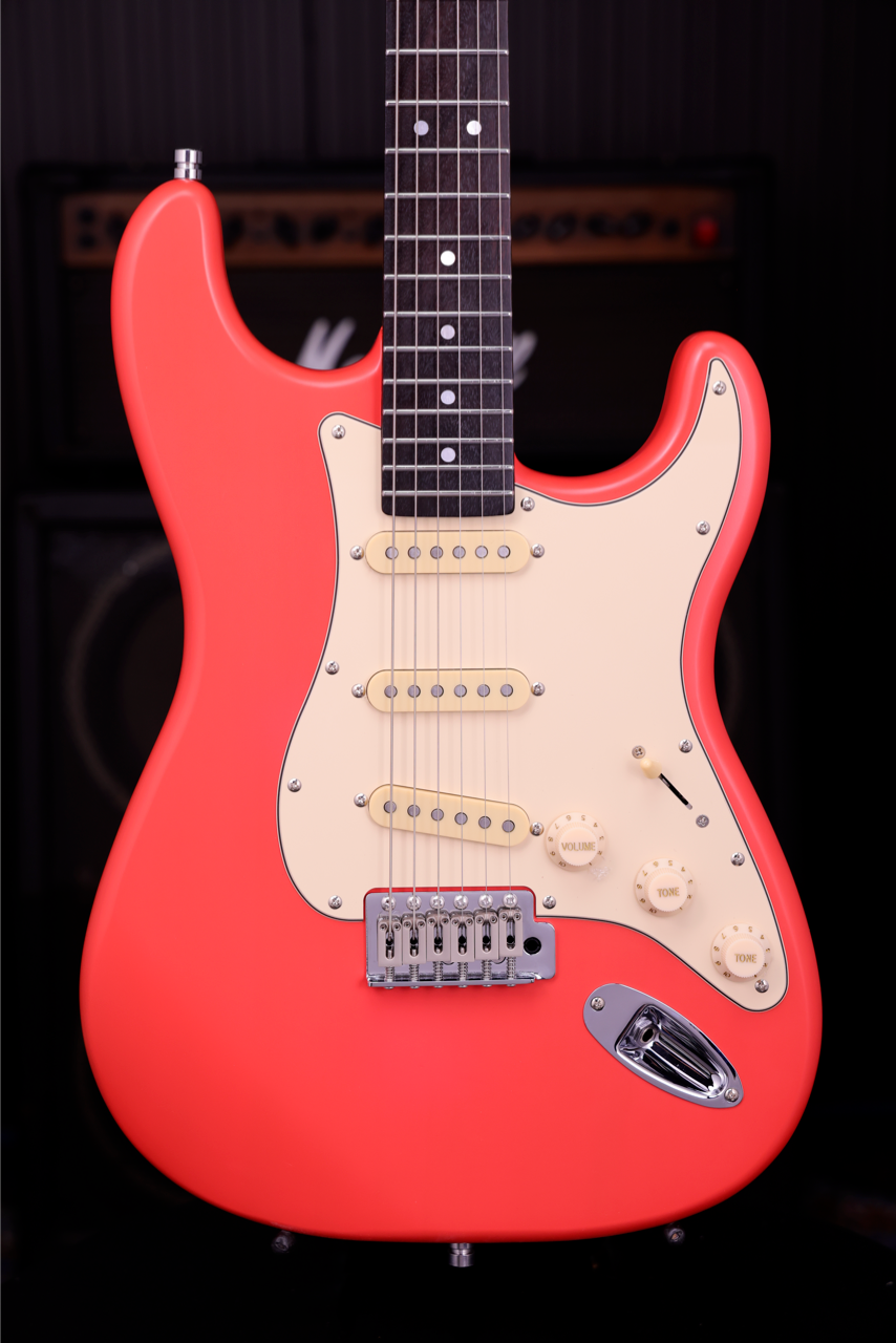 Patina PS-3 Fiesta Red SSS S-Style Elektrische gitaar