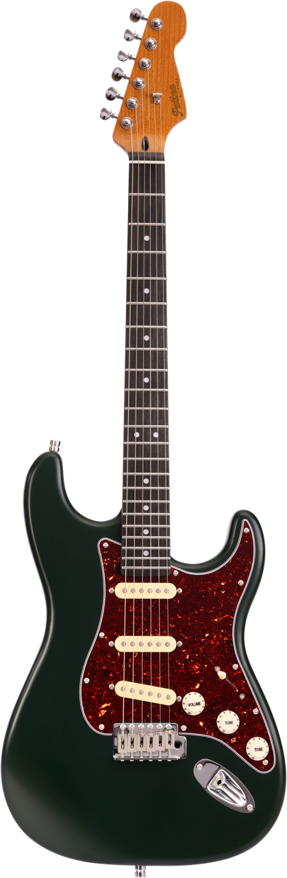Patina PS-3 Sherwood Green SSS S-Style Elektrische gitaar