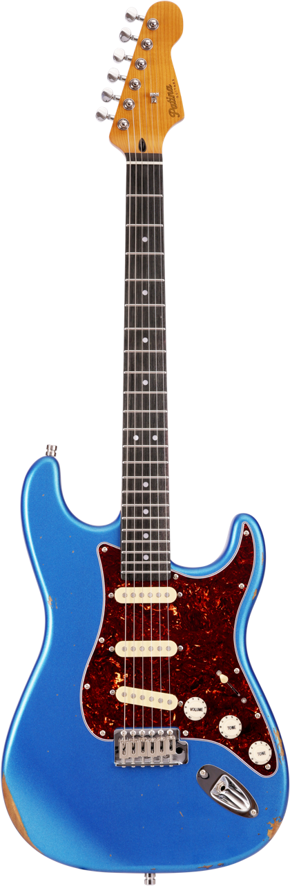 Patina PS-6 Lake Placid Blue Relic SSS S-Style Elektrische gitaar