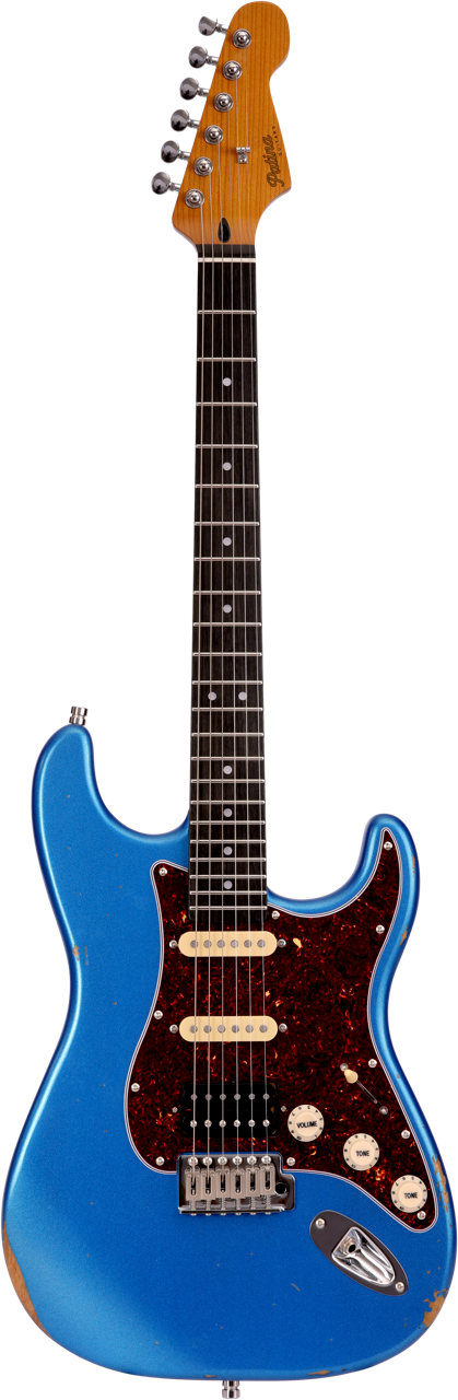 Patina PS-7 Lake Placid Blue PHSS S-Style Elektrische gitaar