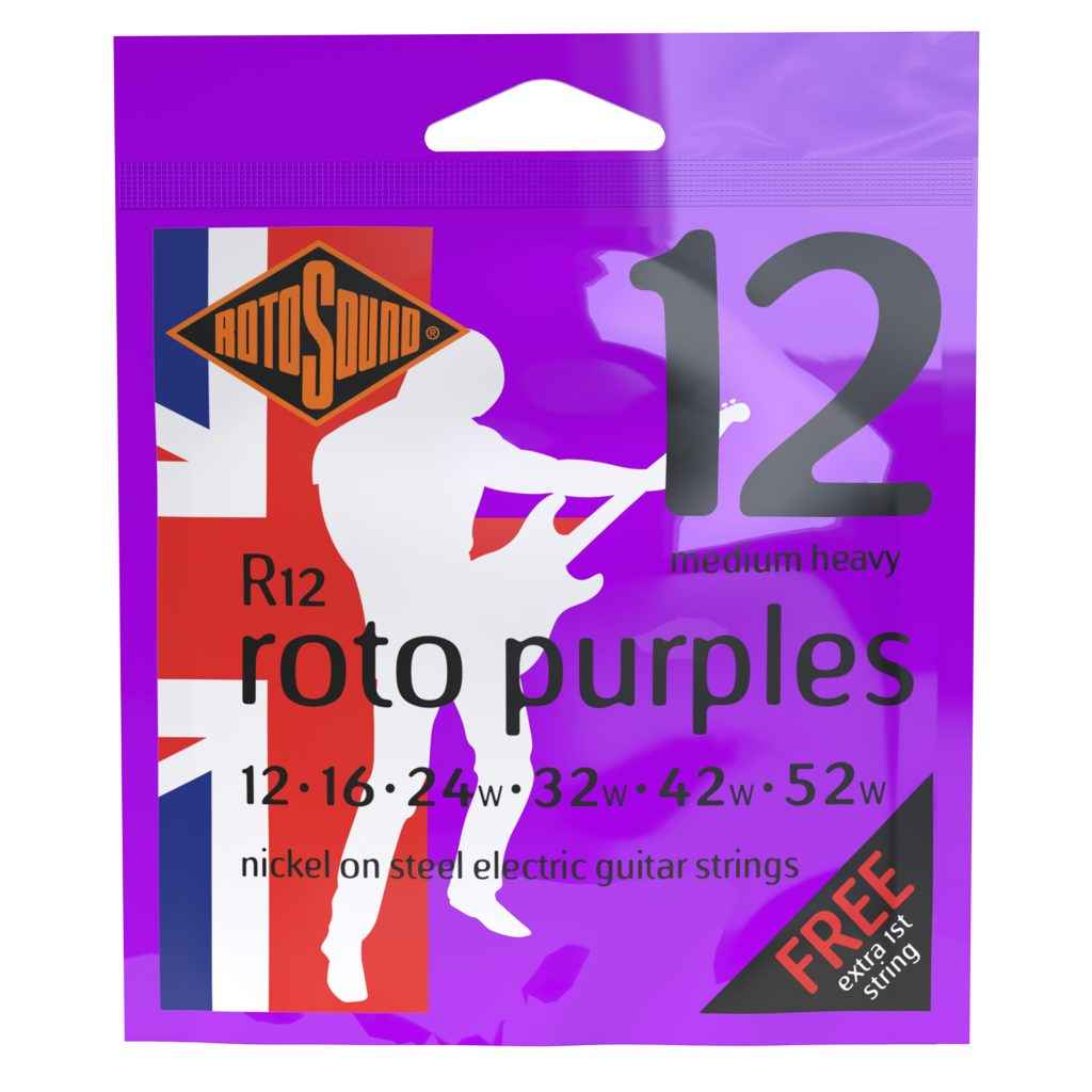 Rotosound R12 Roto Purples string set electric nickel wound 12-52