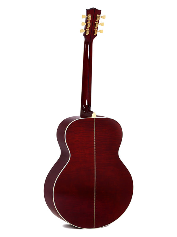 Sigma Guitars GJA-SG200-WR Grand Jumbo Westerngitaar - Translucent Wine Red