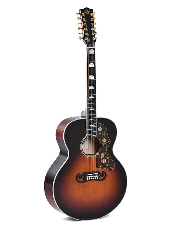 Sigma Guitars GJA12-SG200 Grand Jumbo 12 string Westerngitaar - Dark Vintage Sunburst