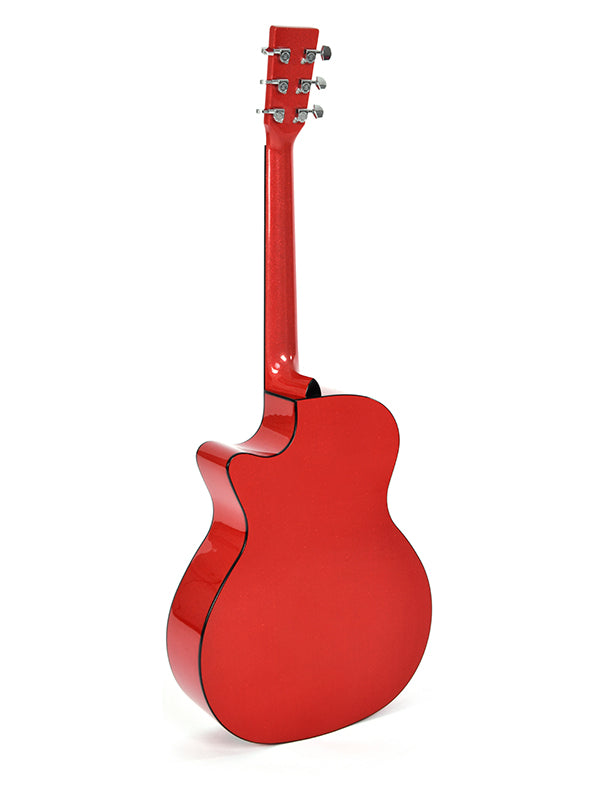 Sigma Guitars GMC-1E Grand auditorium met element - Metallic Flake Red