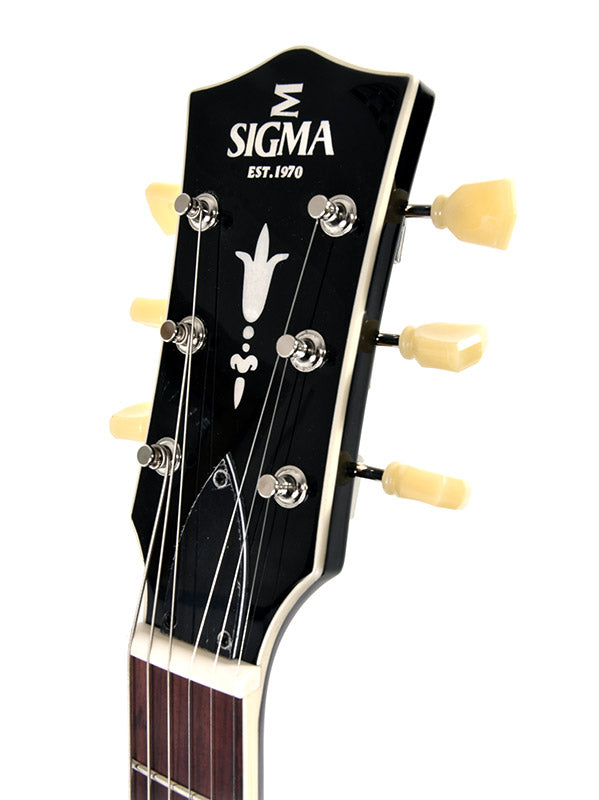 Sigma Guitars HBA-102P-VSB Semi-Hollow P90 - Maple Vintage Sunburst