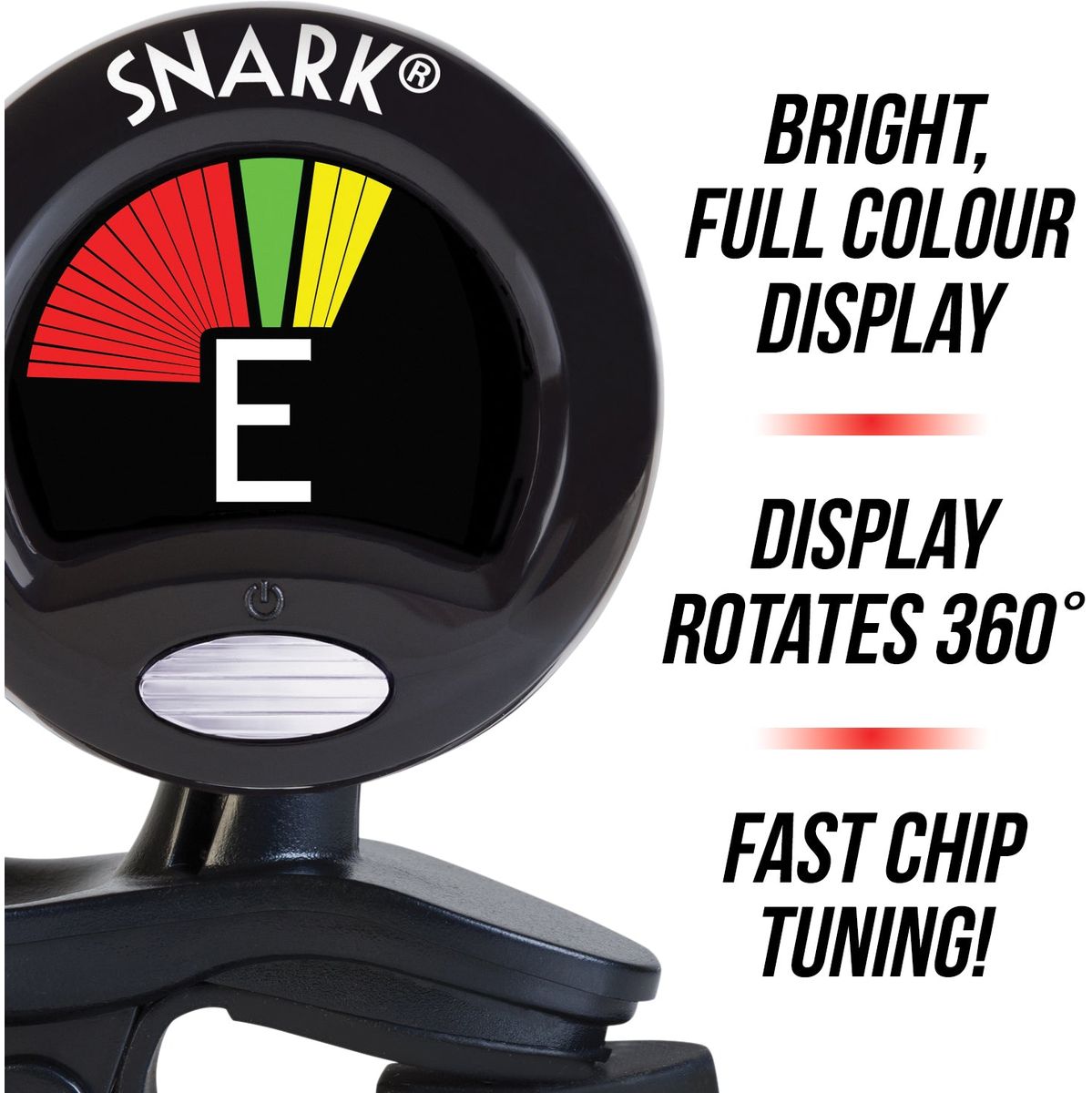 Snark Tuner Guitar Bass And Violin Clip On Tuner - Black