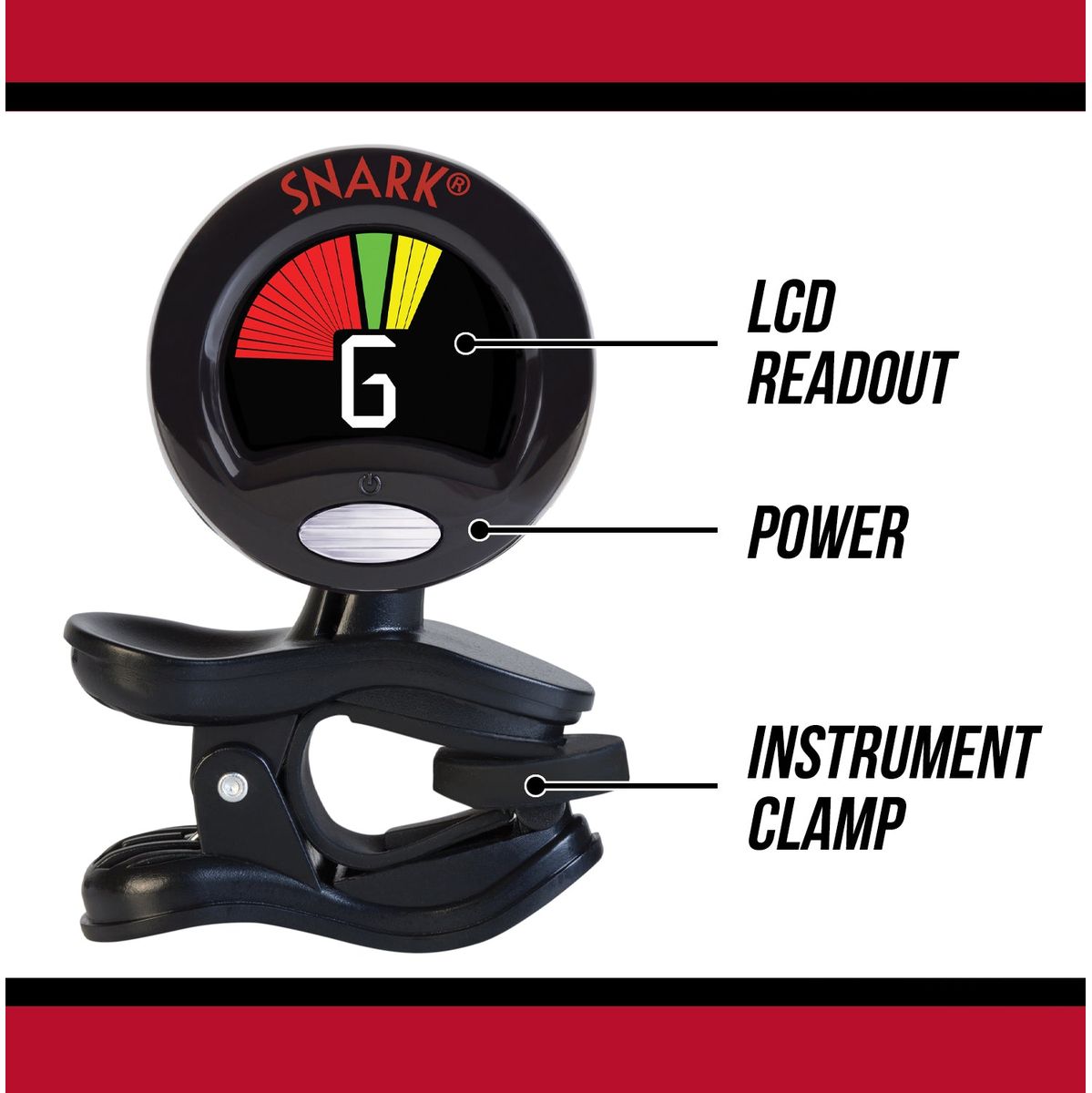 Snark Tuner Ukulele Clip On Tuner - Black