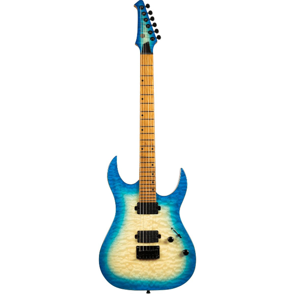 Spira Guitars S-500 Qab Trans Aqua Blue