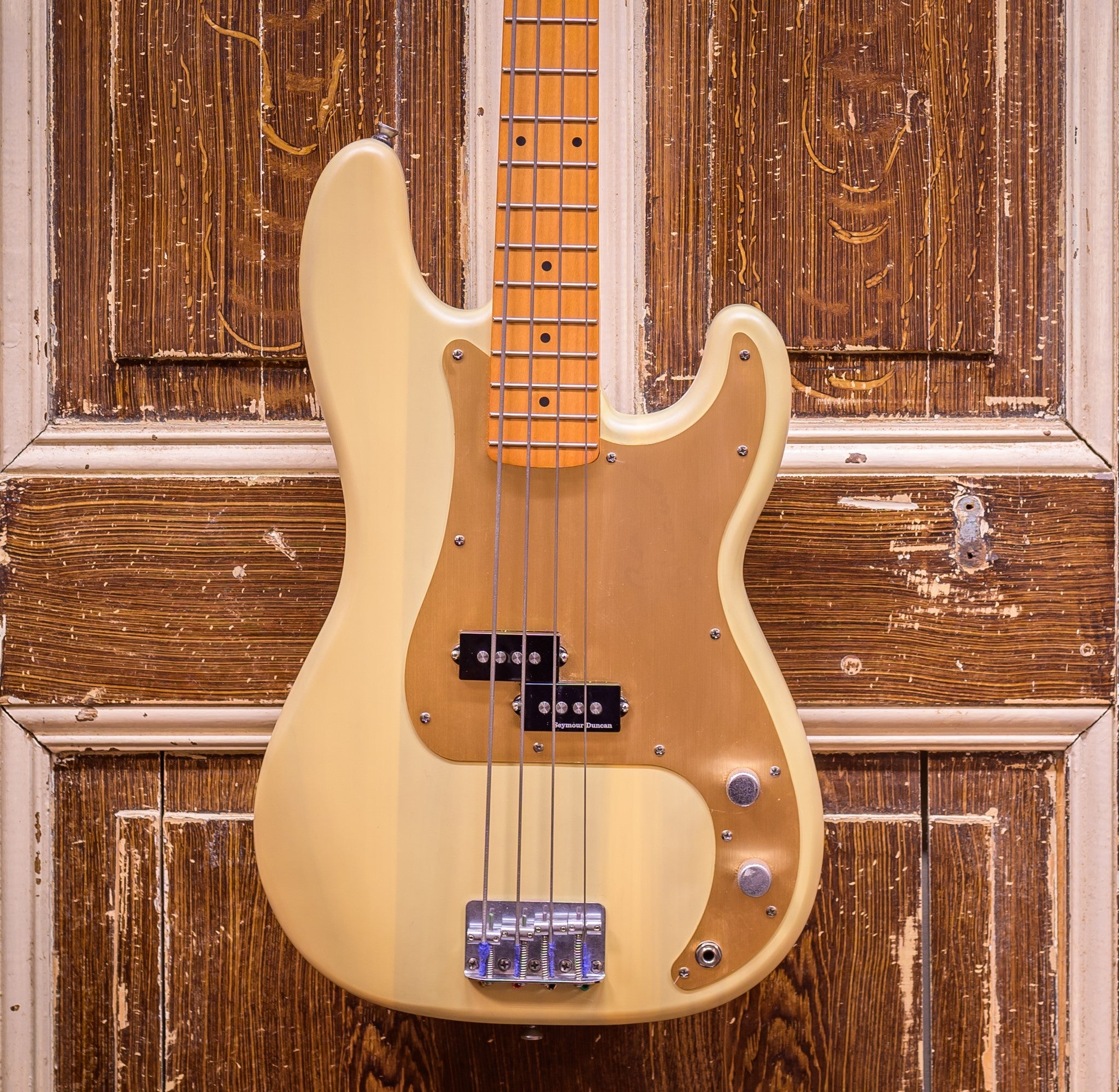 Squier 40th Ann. Precision Bass Satin Vin. Blonde Basgitaar (occasion)