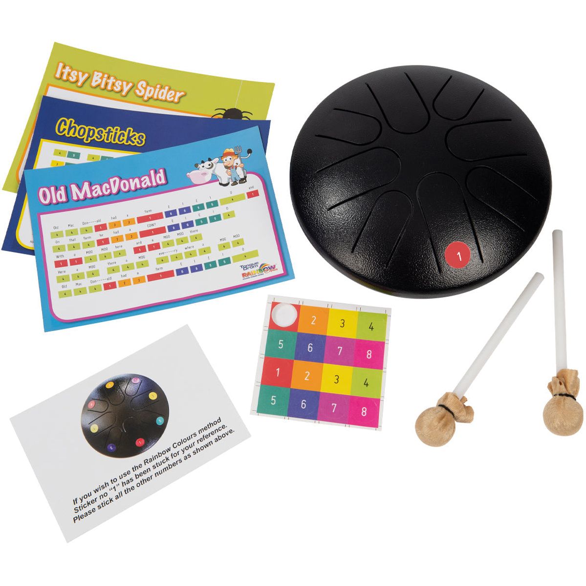 PP Tongue Drum - 8 Note Includes Mallets &amp; Instruction Booklet