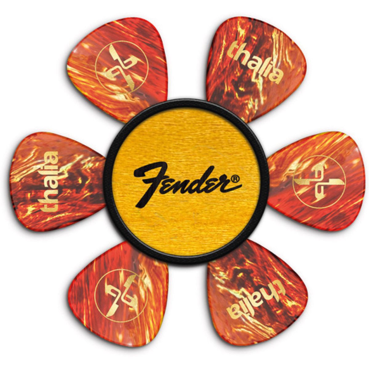 Thalia Capos Fender Pick Puck - Maple - Black Perrin Logo
