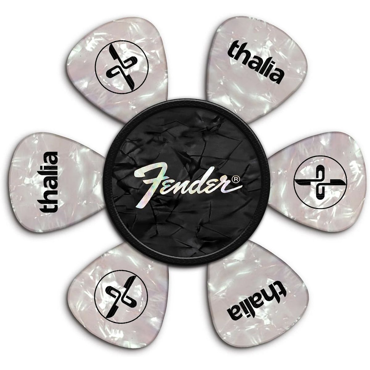 Thalia Capos Fender Pick Puck - Black - Perine Logo