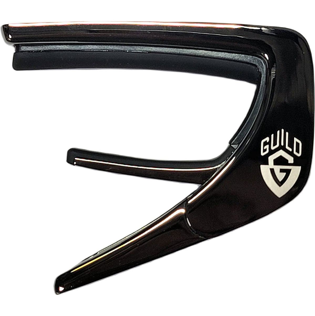 Thalia Capos Guild Black Chrome Finish Capo - Blue Abalone w/ G Shield