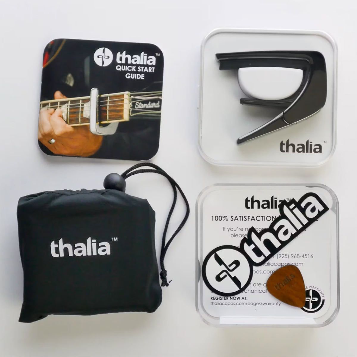 Thalia Capos Chrome Finish Capo w/ Purple Paua Inlay