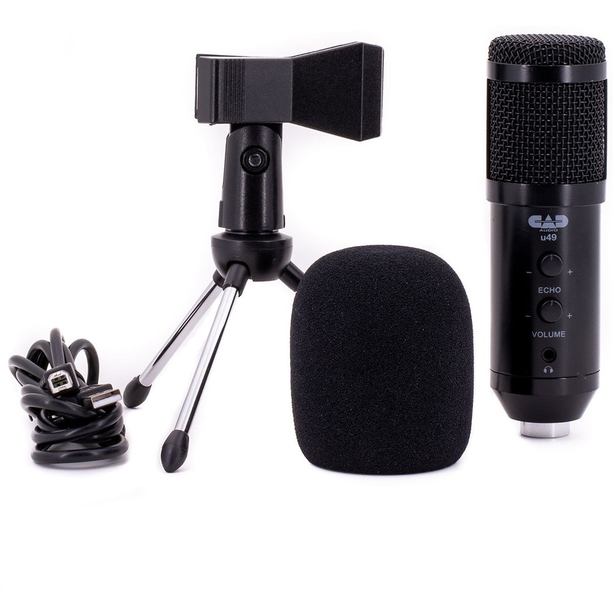 CAD USB Studio Microphone w/ Headphone Monitor &amp; Echo