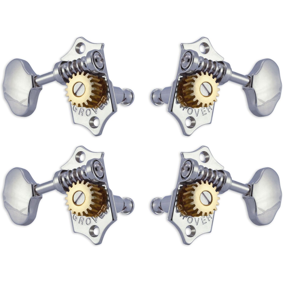 Grover Sta Tite U98 Series Geared Ukulele Pegs Chrome