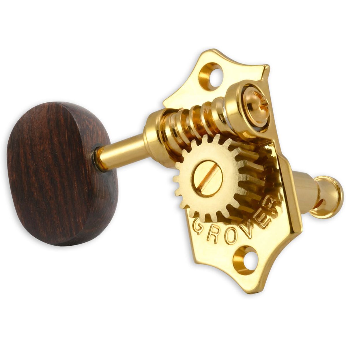 Grover Sta Tite U98 Series Geared Ukulele Pegs Rosewood Buttons Gold