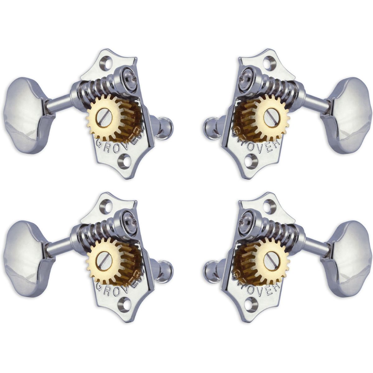Grover Sta Tite U99 Series Geared Ukulele Pegs Chrome