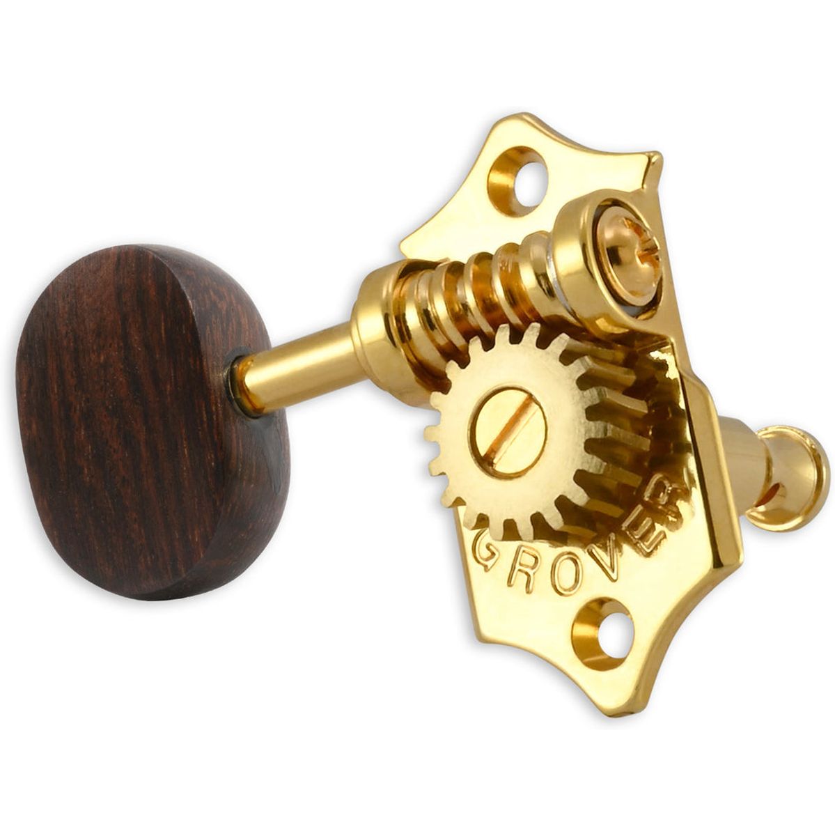 Grover Sta Tite U99 Series Geared Ukulele Pegs Rosewood Buttons Gold