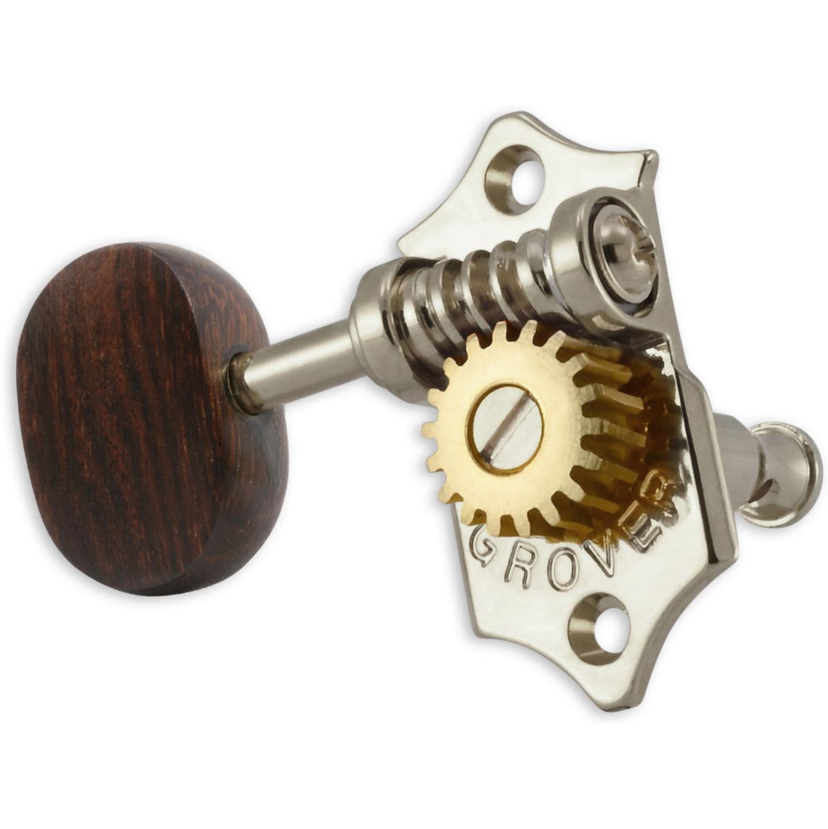 Grover Sta Tite U99 Series Geared Ukulele Pegs Rosewood Buttons Nickel
