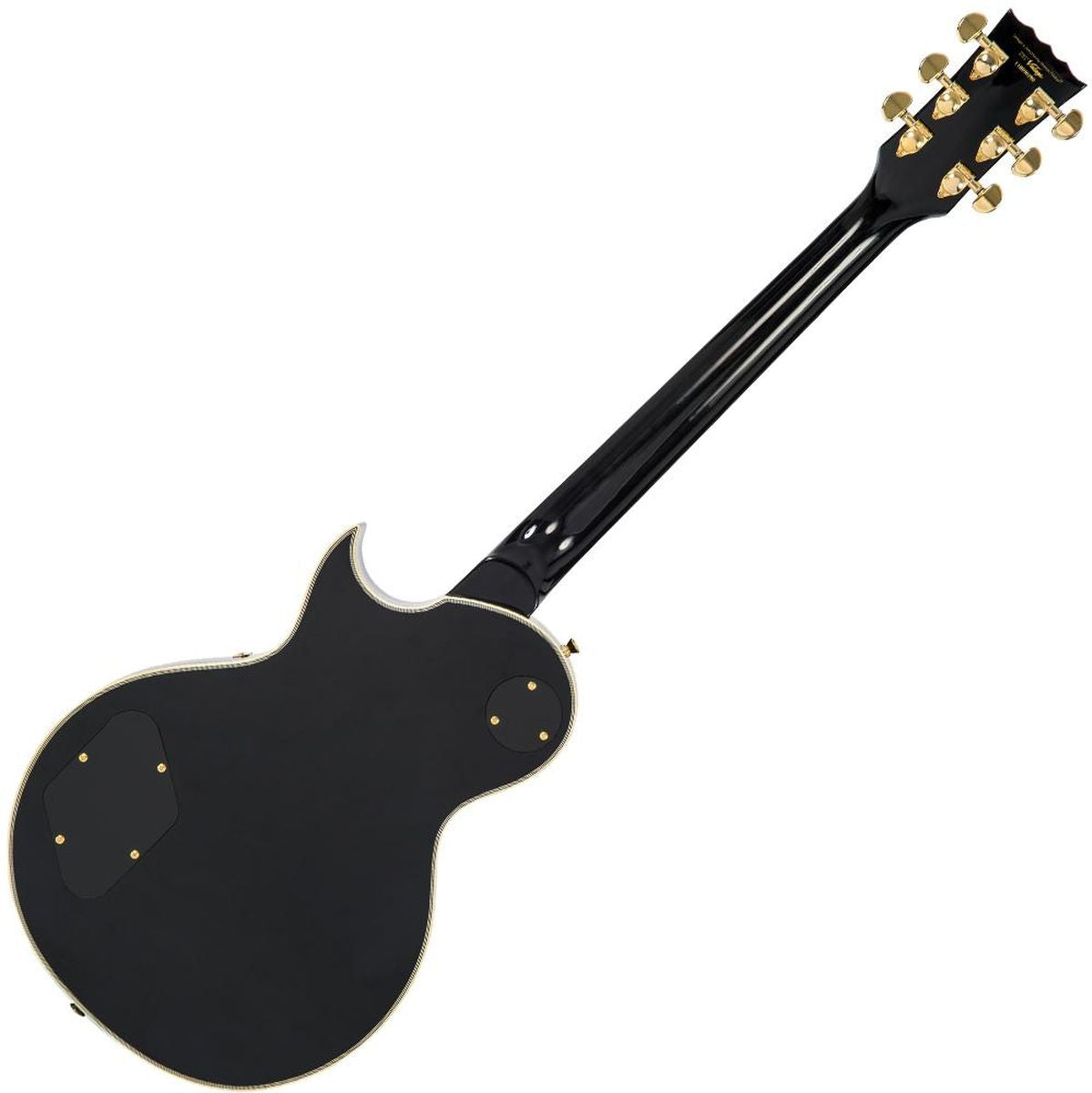 Vintage V100 3 Pick Up Guitar - Gold Harware - Boulevard Black
