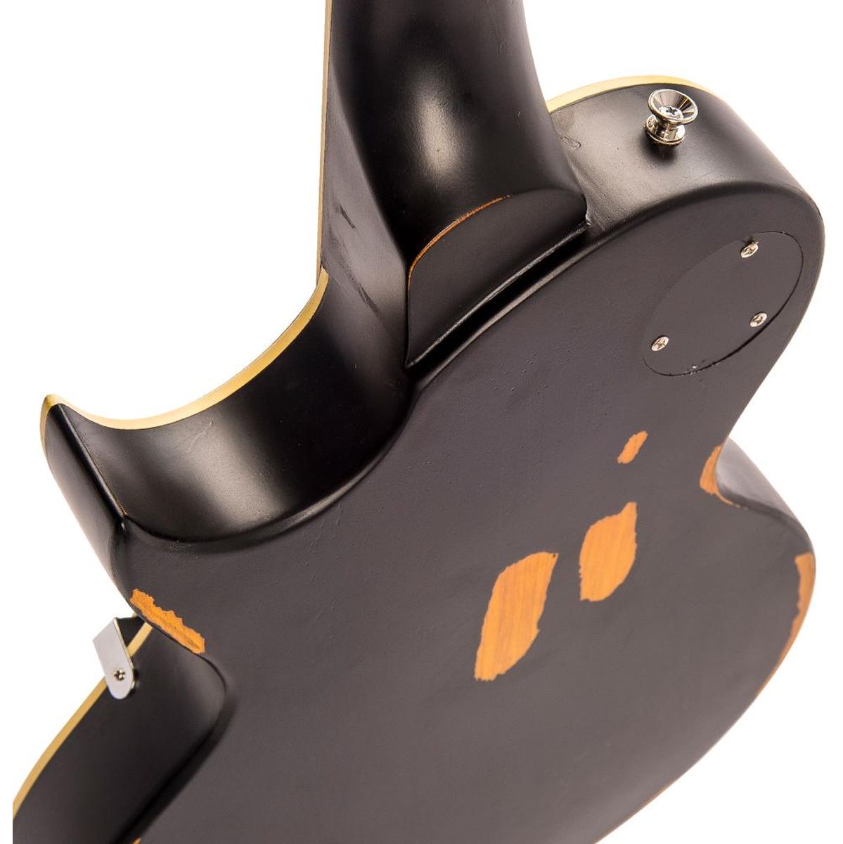 Vintage V100 Icon - Distressed Black Over Sunburst