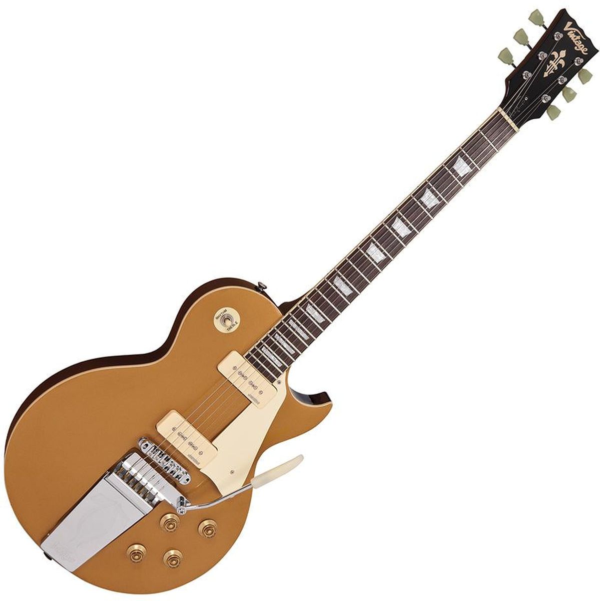 Vintage V100 Midge Ure Signature Model - Gold Top Wvibrola