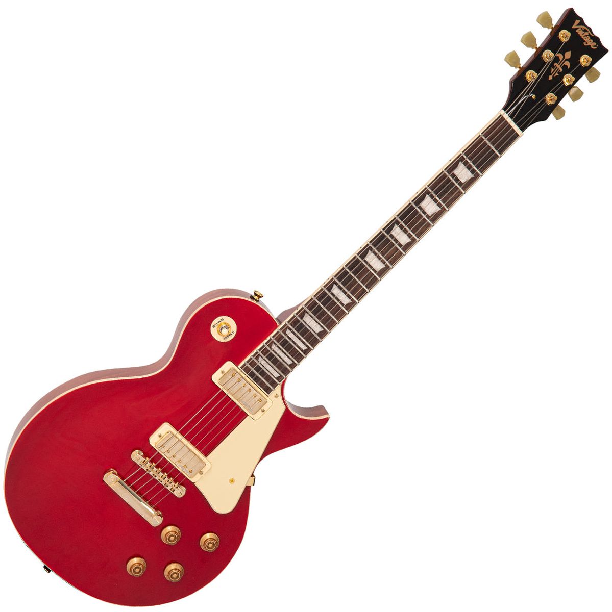 Vintage V100 Electric Guitar Mini HB - Wine Red