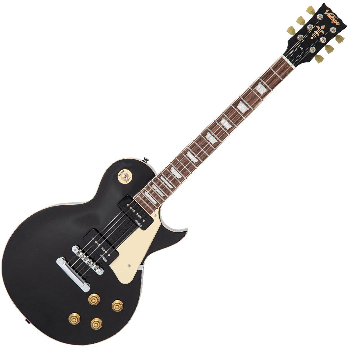 Vintage Electric Guitar-Twin Soapbar - Gloss Black