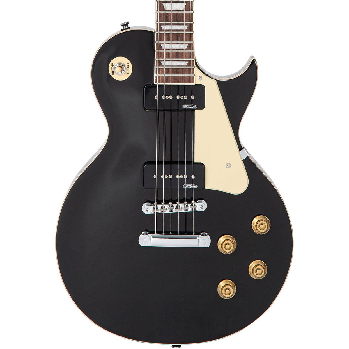 Vintage Electric Guitar-Twin Soapbar - Gloss Black