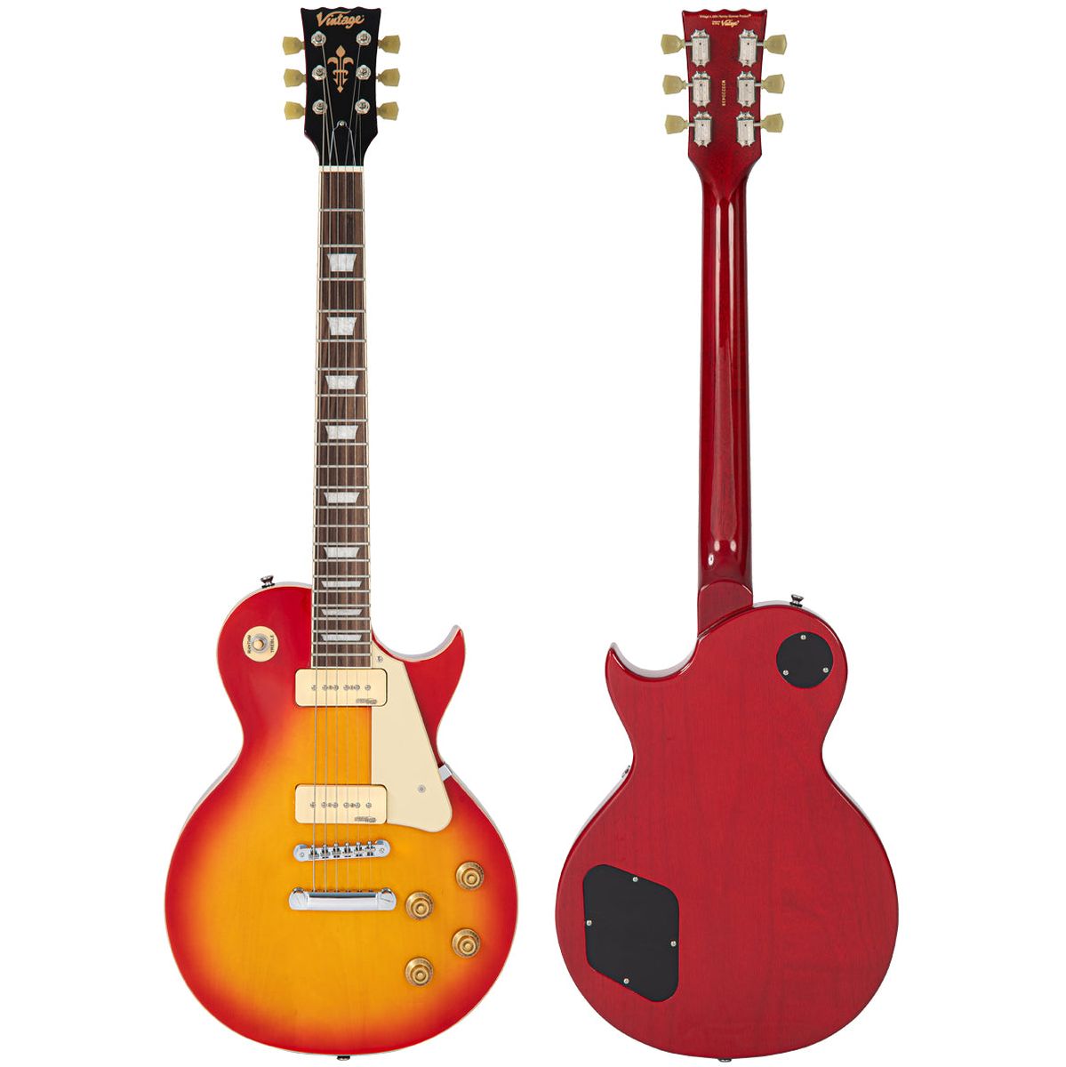 Vintage Electric Guitar-Twin Soapbar - Cherry Sunburst