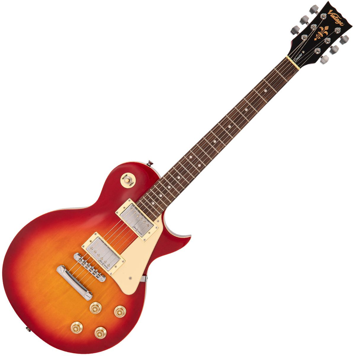 Vintage V10 Coaster Series Electric Guitar - Cherry Sunburst